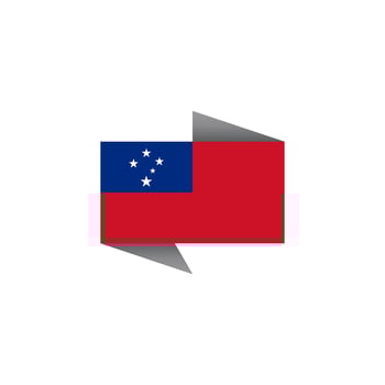 Illustration of Samoa flag Template vector