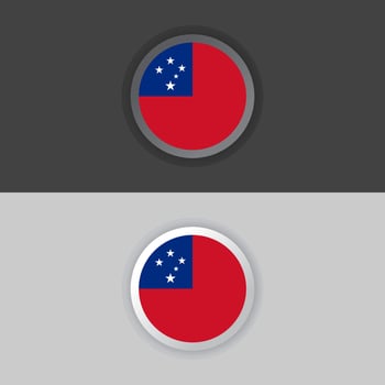 Illustration of Samoa flag Template vector