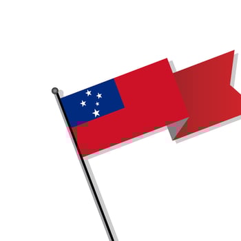 Illustration of Samoa flag Template vector