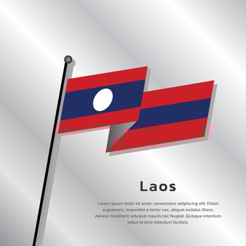 Illustration of Laos flag Template vector