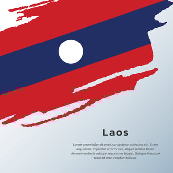 Illustration of Laos flag Template vector