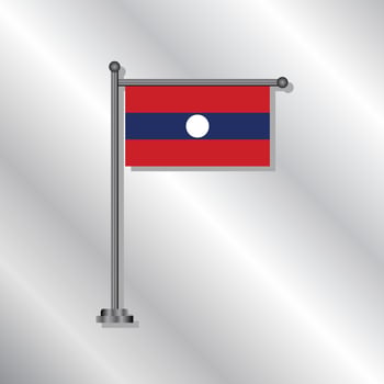 Illustration of Laos flag Template vector