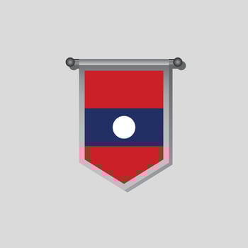 Illustration of Laos flag Template vector