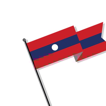 Illustration of Laos flag Template vector