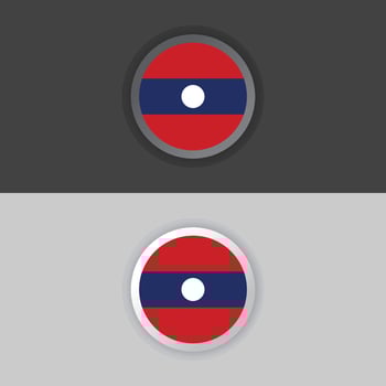 Illustration of Laos flag Template vector
