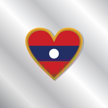 Illustration of Laos flag Template vector