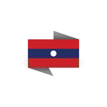 Illustration of Laos flag Template vector