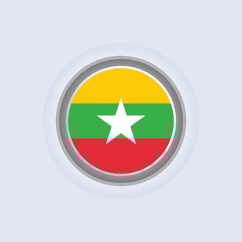 Illustration of Myanmar flag Template vector