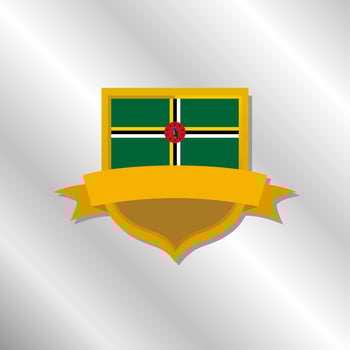 Illustration of Domonica flag Template vector