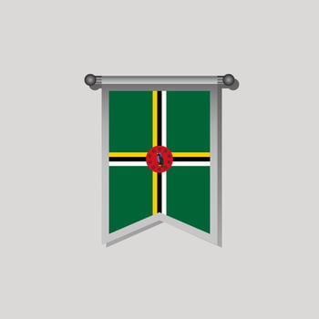 Illustration of Domonica flag Template vector