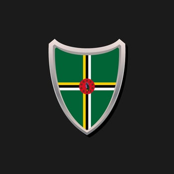 Illustration of Domonica flag Template vector
