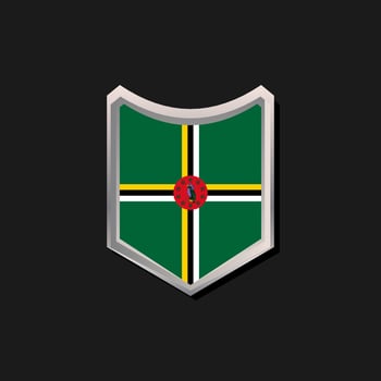 Illustration of Domonica flag Template vector
