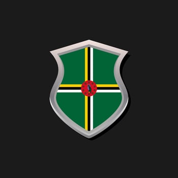Illustration of Domonica flag Template vector