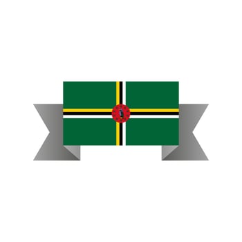 Illustration of Domonica flag Template vector