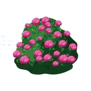 Vector illustrator of  Detailed Bushes