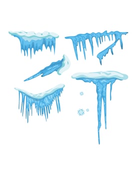 Collection of icicles vector