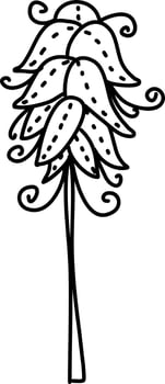 Flower doodle drawing vector