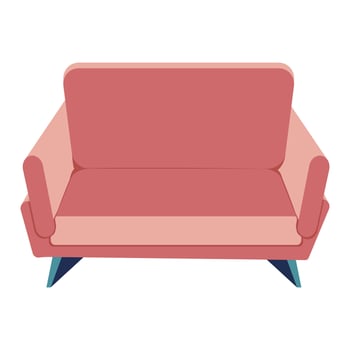 Sofa. Interior element for a cozy home. Part of everyday life vector