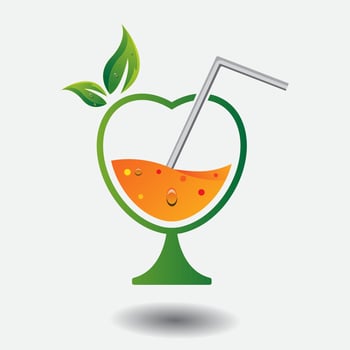 orange juice logo design template. fruit logo. orange and fruit illustration vector