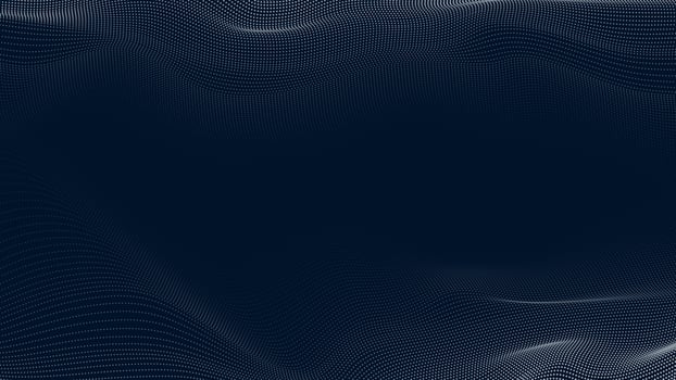 Abstract 3D grid background. Digital wave pattern technology. Big Data. Artificial intelligence. Business intelligence. Web banner. Network futuristic wireframe. Future Vector illustration EPS10.