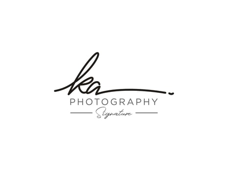 Letter KA Signature Logo Template Vector