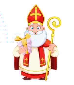 Saint Nicholas or Sinterklaas. Merry Christmas vector