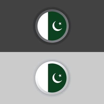 Illustration of Pakistan flag Template vector