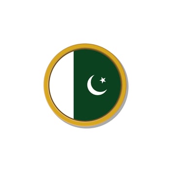 Illustration of Pakistan flag Template vector