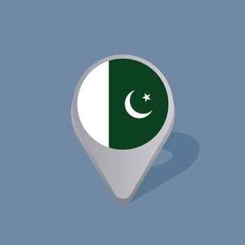 Illustration of Pakistan flag Template vector