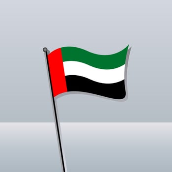 Illustration of Arab Emirates flag Template vector