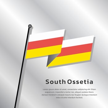 Illustration of South Ossetia flag Template vector