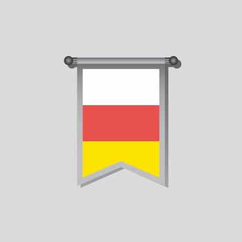 Illustration of South Ossetia flag Template vector