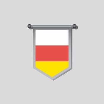 Illustration of South Ossetia flag Template vector