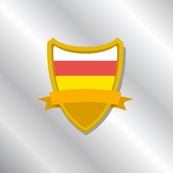 Illustration of South Ossetia flag Template vector