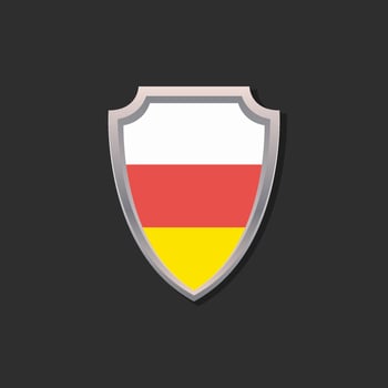 Illustration of South Ossetia flag Template vector