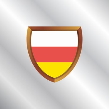 Illustration of South Ossetia flag Template vector
