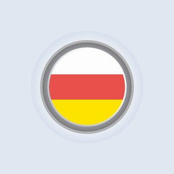 Illustration of South Ossetia flag Template vector
