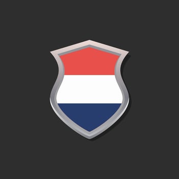 Illustration of Netherlands flag Template vector