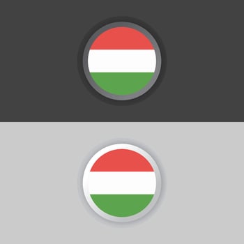 Illustration of Hungary flag Template vector
