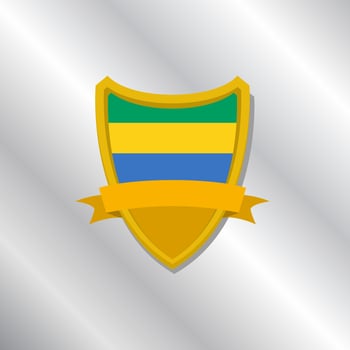 Illustration of Gabon flag Template vector