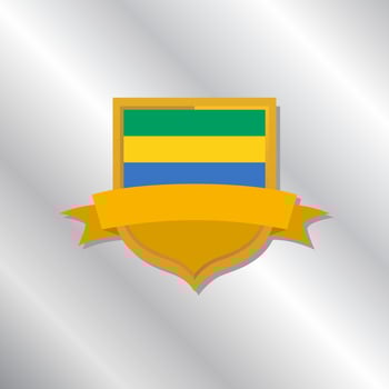 Illustration of Gabon flag Template vector
