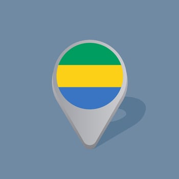 Illustration of Gabon flag Template vector