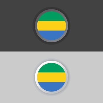 Illustration of Gabon flag Template vector