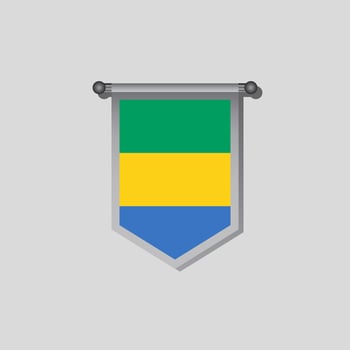 Illustration of Gabon flag Template vector