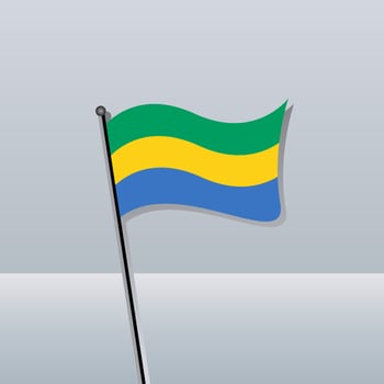 Illustration of Gabon flag Template vector
