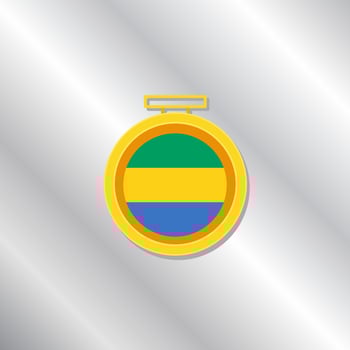 Illustration of Gabon flag Template vector