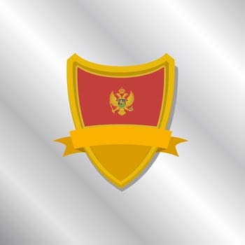 Illustration of Montenegro flag Template vector