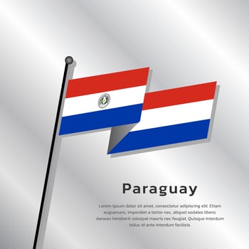 Illustration of Paraguay flag Template vector