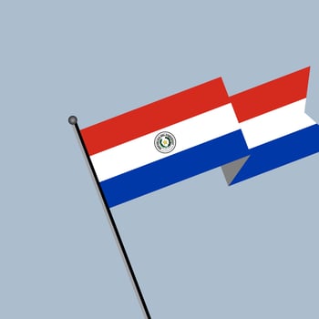 Illustration of Paraguay flag Template vector
