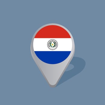 Illustration of Paraguay flag Template vector